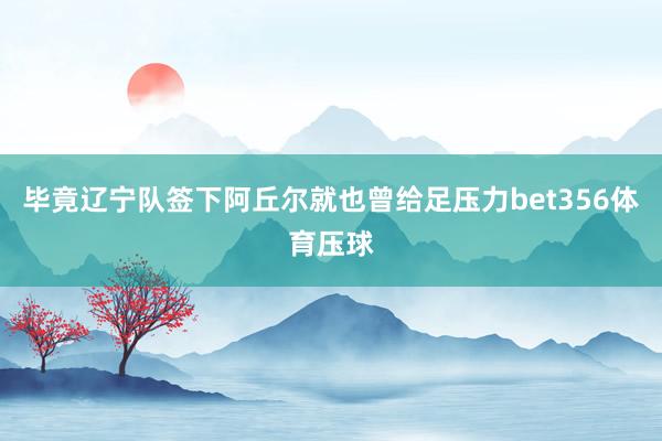 毕竟辽宁队签下阿丘尔就也曾给足压力bet356体育压球